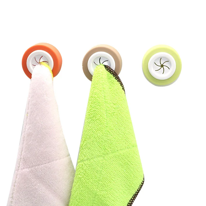 

Creative Bathroom Towel Hook Hole Plug Wall Hanging Towel Rack Kitchen Rag Rack Dish Cloth Hook Holder Buckle