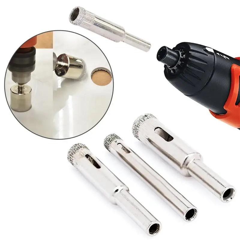 

Diamond Coated Drill Bit Set Tile Marble Glass Ceramic Hole Saw Drilling Bits For Power Tools