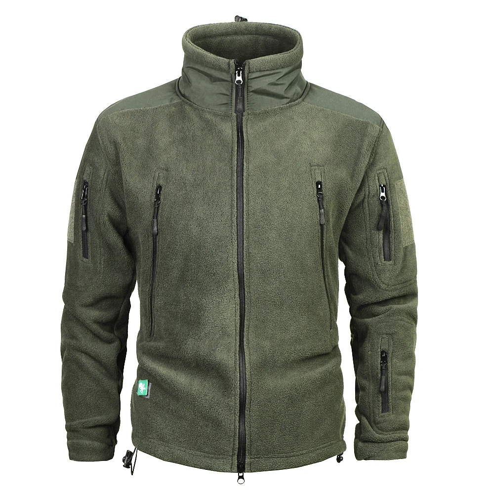 

Mens Fleece Jacket Outdoor Riding Climbing Hiking Hunting Camping Outerwear Thermal Military Tactical Windproof Coat S-2XL
