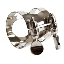 10 шт покрытые серебром Никель покрытием кларнет Лигатура мундштука с Двойные винт регулировки