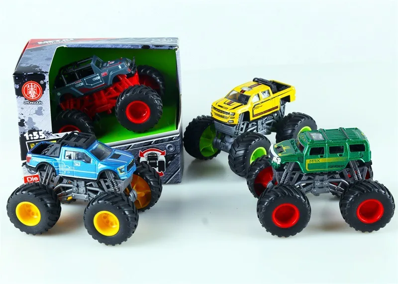 

Children Four Wheel Drive Toy Model 4 Mixed Stunt Big Foot Car Model Toys Stall Hot Selling