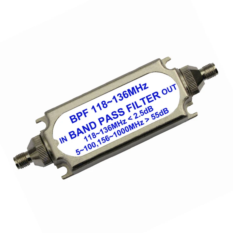 SMA соединитель полосы пропускания фильтра BPF 118-136MHz для свободного воздушного диапазона 50Ω Аксессуар подходит для свободного воздушного диапазона