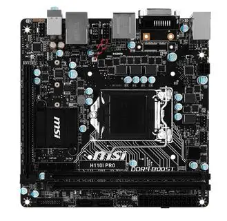 Оригинальная материнская плата MSI H110I PRO MINI-ITX 17*17 см LGA1151 иглы M.2 Поддержка 6/7 Gen i3 i5 i7 DDR4 32G SATA3 USB3.0