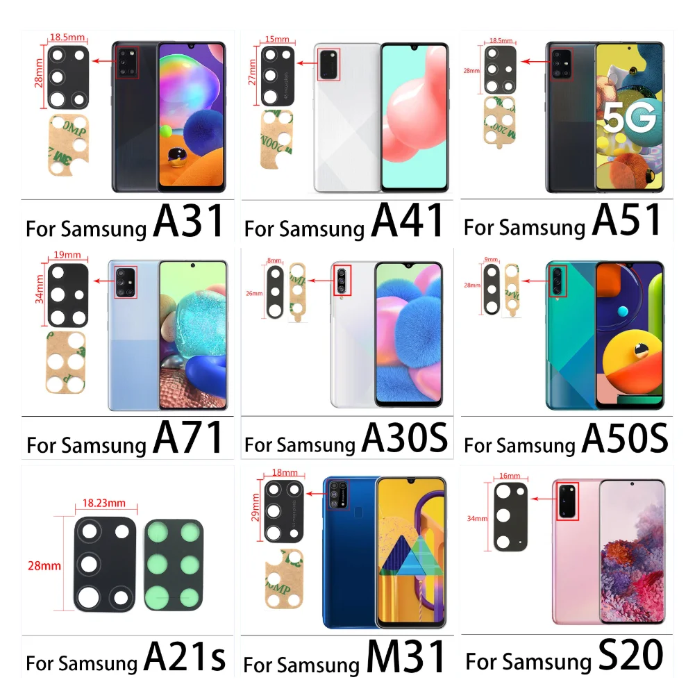 Новинка для Samsung Galaxy A30 A20 A10 A40 A50 A21S A30S A50S A70S A31 A51 A41 A71 S20 Задняя стеклянная крышка