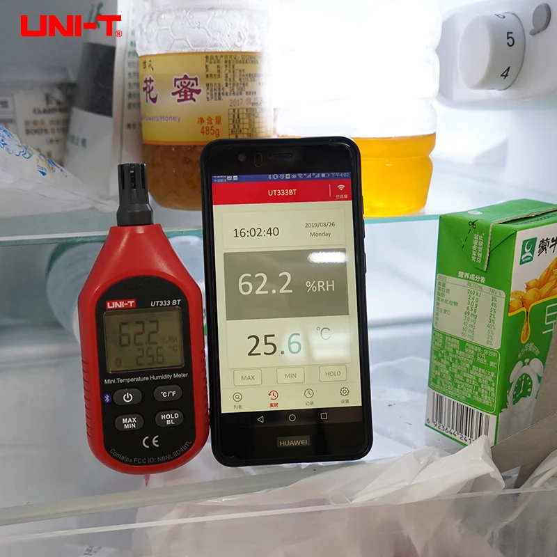UNI-T UT333 UT333BT 디지털 습도계 온도계 2 in 1 온도 습도 측정기 미니 센서 Bluetooth 온습도계