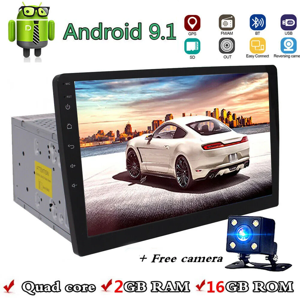 Android 9 1 10 дюймов автомобильное радио GPS Wifi Bluetooth Сенсорный экран автомобильный