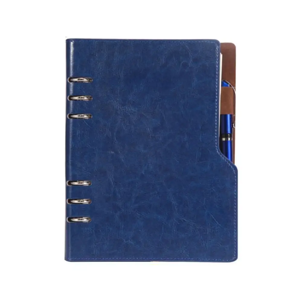 Записная книжка A5 B5, кожаный блокнот, ежедневник на год,, спиральный ежедневник, личный дневник, органайзер, карманный органайзер для канцелярских принадлежностей - Цвет: dark blue