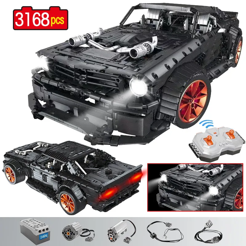 Günstige 3168 stücke Sport auto Modell Bricks Legoningly RC Technic Racing Auto Led Licht MOC Baustein Spielzeug für Kinder