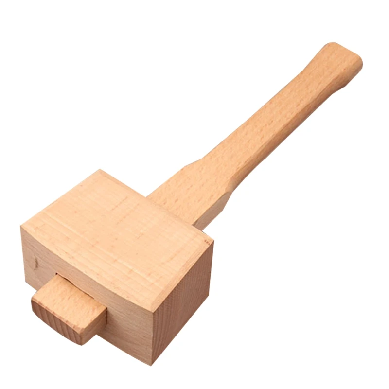 Beech Solid Carpenter Wood Wooden Mallet Hammer Handle Woodworking Tool E7CB