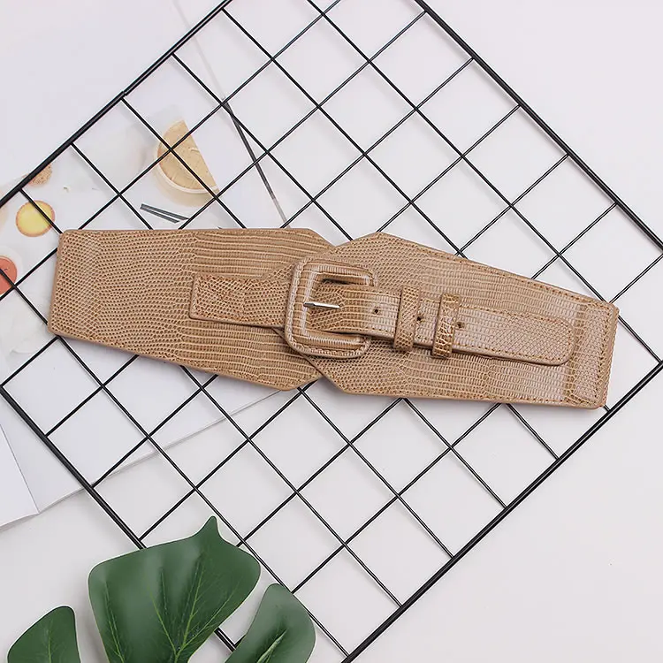 khaki GCC2452 XITAO/Винтажные модные матерчатые пояса из искусственной кожи; женские элегантные пояса с эластичной резинкой на талии; коллекция года; сезон осень-зима; маленькие и свежие широкие пояса; GCC2452 - Цвет: khaki GCC2452