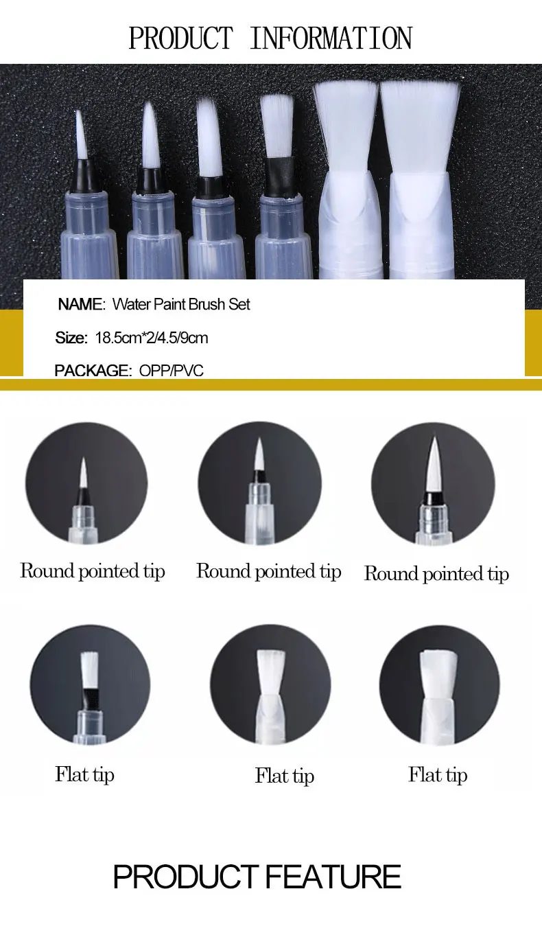 3, 6 штук в партии, большой Ёмкость бочка водяная краска набор кистей мягкого картина с каллиграфией кисти для рисования принадлежности