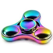 Металлический разноцветный фиджет-Спиннер три руки ручной Спиннер пластиковый фокус гироскопа игрушки для страдающих аутизмом и СДВГ, игрушка для снятия стресса