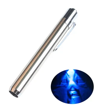 

Multifunction Mini Flashlight Portable Stainless Steel LED White Light Fluorescent Detection Pen Security Code LED Light