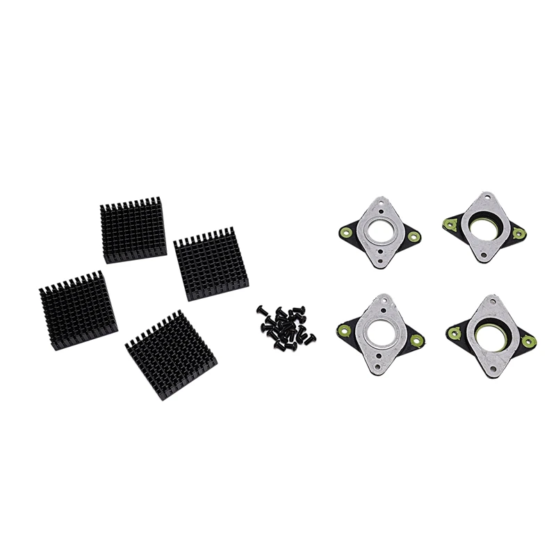 1 Set Stepper Damper and Heat Sink Nema 17 Stepper Damper Stepper Motor Vibration Dampers+ Heat Sink for CNC 42 Stepper Motor S