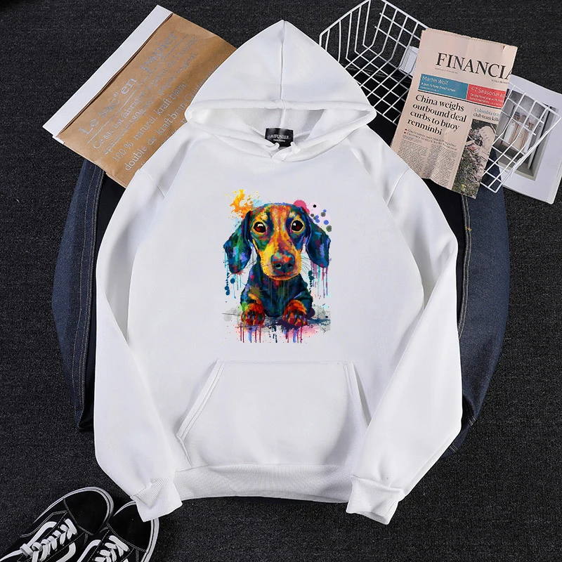 

Acuarela printed sweater street trend hoodie student school sweater out leisure hoodie