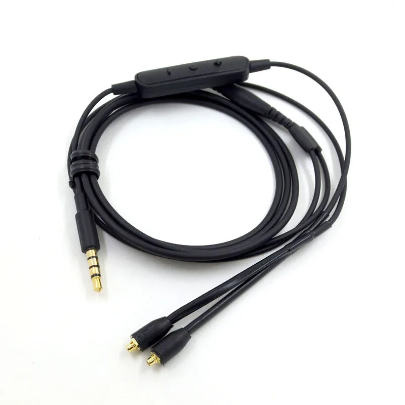 Replacement Audio Cable For Shure SE215 Headphones MMCX Microphone Volume Control Cord Headsets Wire Connecter 23 AugT2