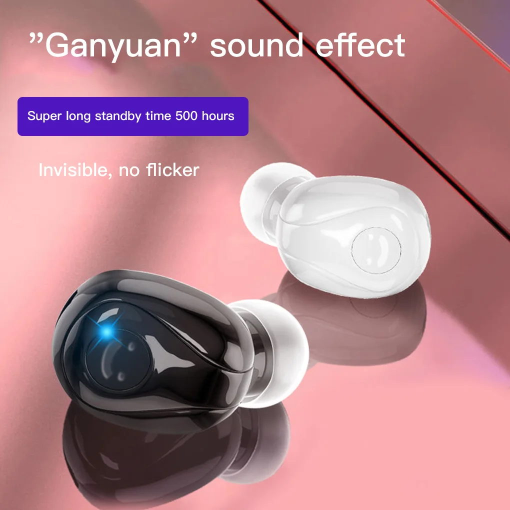 

Mini 5.0 Bluetooth Earphone Wireless in Ear Sport Earbuds With Mic Handsfree Stereo Sound Earphones For iPhone For Xiaomi