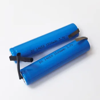 

10PCS 3.7V 14650 li-ion rechargeable battery 1500mah lithium ion li-ion cell with welding tab pins flat top