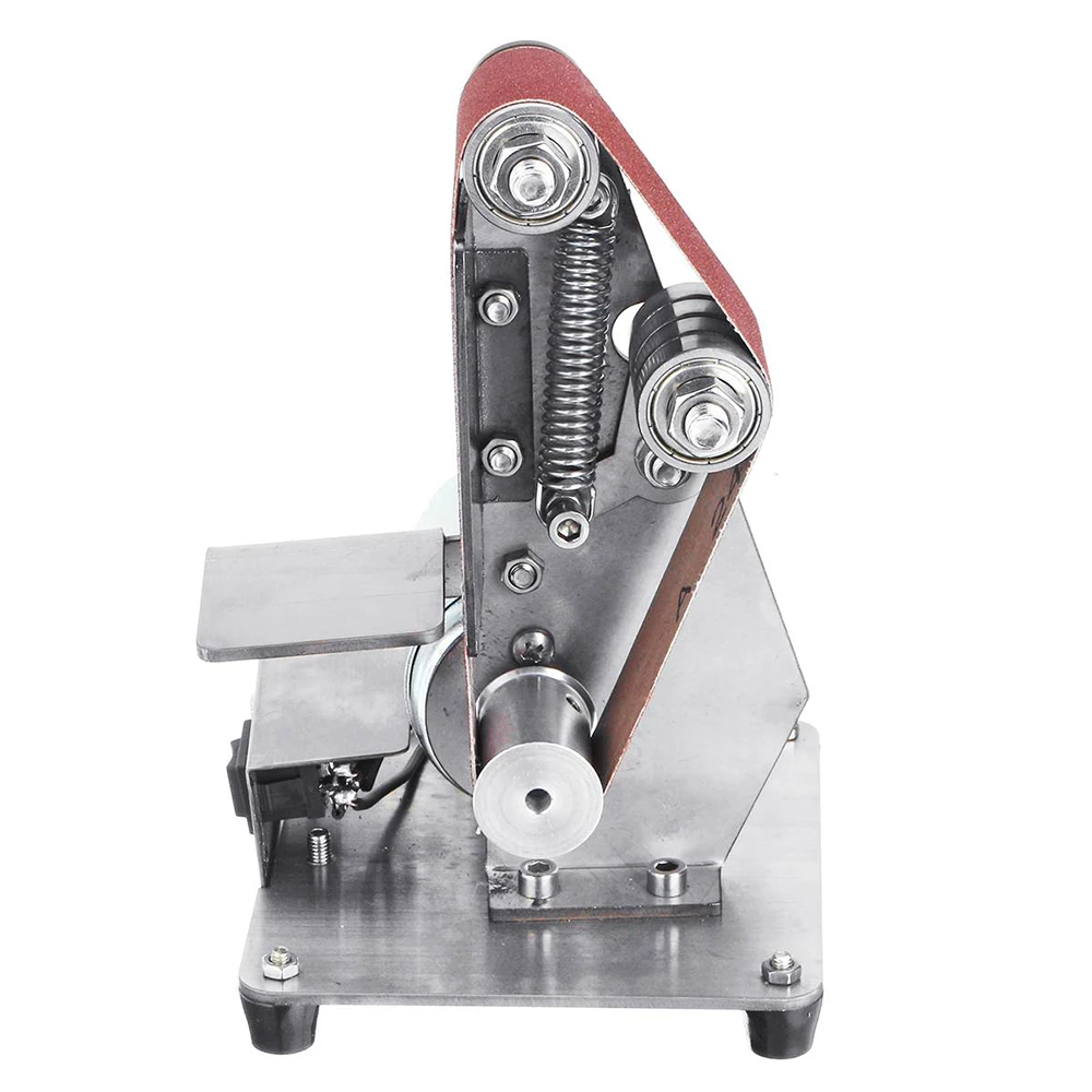 

7-Speed Adjustable Electric Belt Sander Machine Kit Abrasive Polishing Cutters