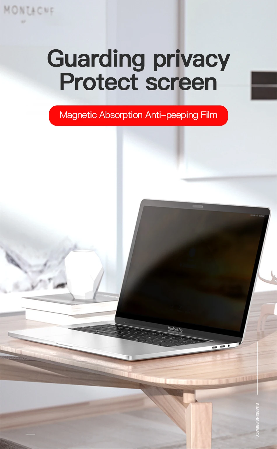 Benks Magnetic Anti-spy Screen Protector Film For Apple Macbook Notebook 121315 inch Full Privacy Protect For Air13 Pro Retina (1)