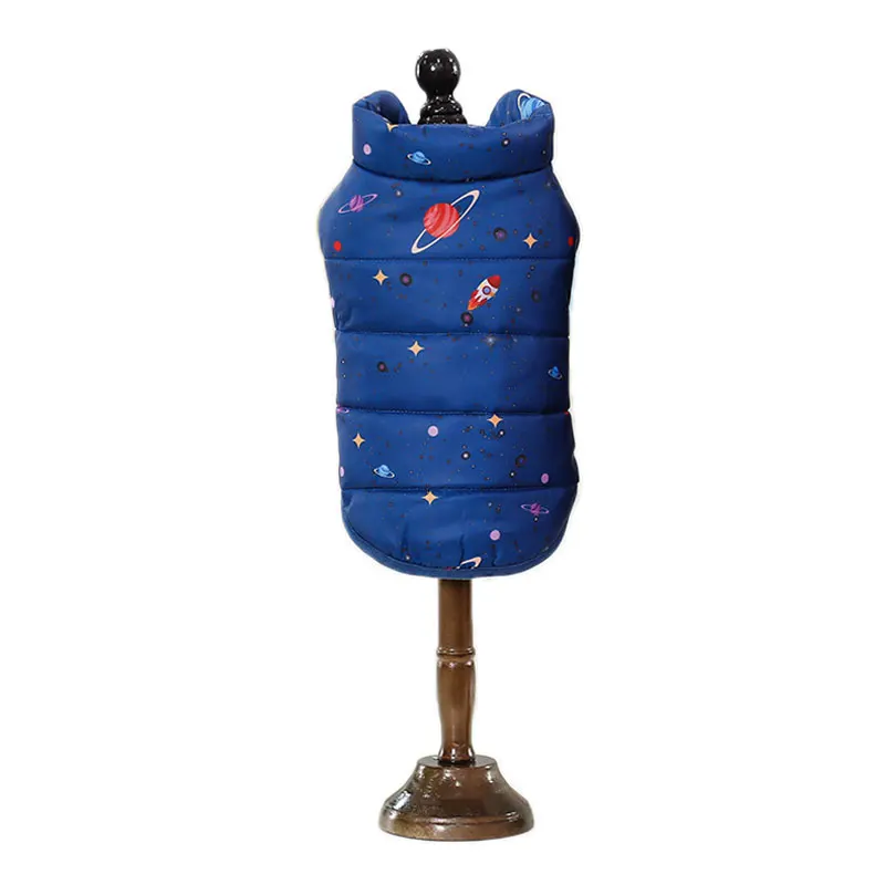 royal blue Зимнее теплое пальто для собак, зимняя куртка для собак, одежда для щенков, пуховое пальто, зимний жилет для собак, одежда для кошек, одежда для чихуахуа, мопса, одежда для маленьких собак - Цвет: royal blue