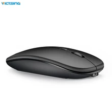VicTsing перезаряжаемая 2,4 ГГц Беспроводная мышь оптическая мышь Бесшумная мышь для ноутбука MacBook Настольный планшет компьютер