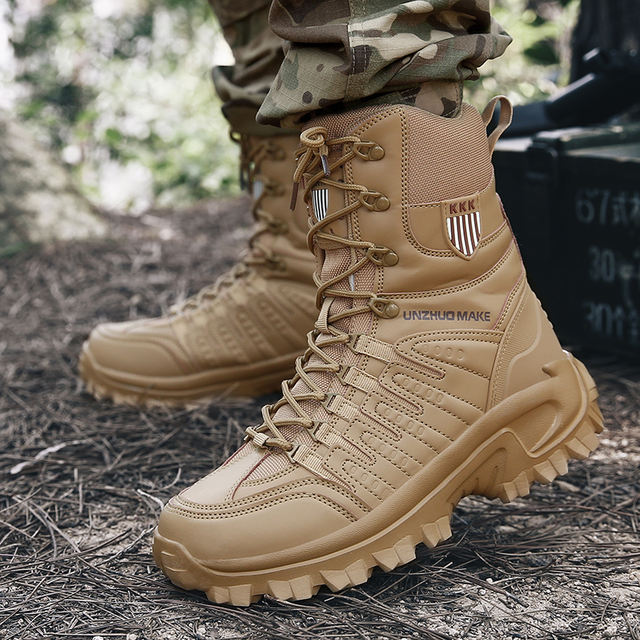 Winter Military Boots Men’s Special Forces Desert Waterproof Leather High Top Boots