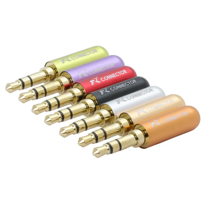 100pcs Mini Jack 3 5mm 3 Pole Male Plug Gold Plated Plug Aluminum Tube 3Pin 1 8 Stereo Plug Audio Connector DIY Headphone Jack