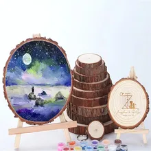 1/2 шт Большой размер натуральные круглые деревянные Ломтики для детей DIY игрушки краски Декор деревянные Свадебные украшения для дома деревянные ручной работы