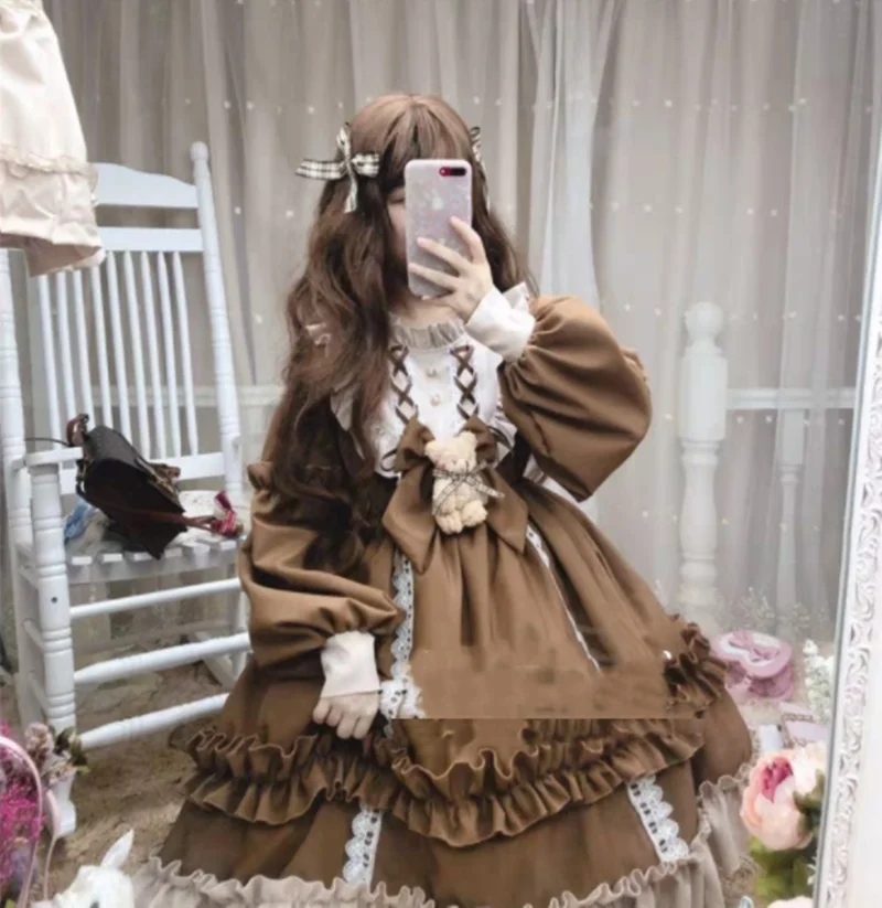 Юбка Лолита японское милое студенческое платье loli дворцовая принцесса