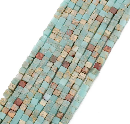 

4/6mm Emperor Stone Square Bead For DIY Necklace Jewelry Making Accessories Ball Beads df4s