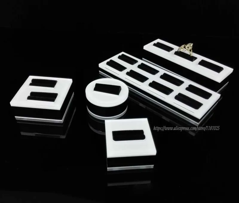 Professional Acrylic Ring Display Stand Ring Holder Ring Showing Tray Showcase Jewelry Display