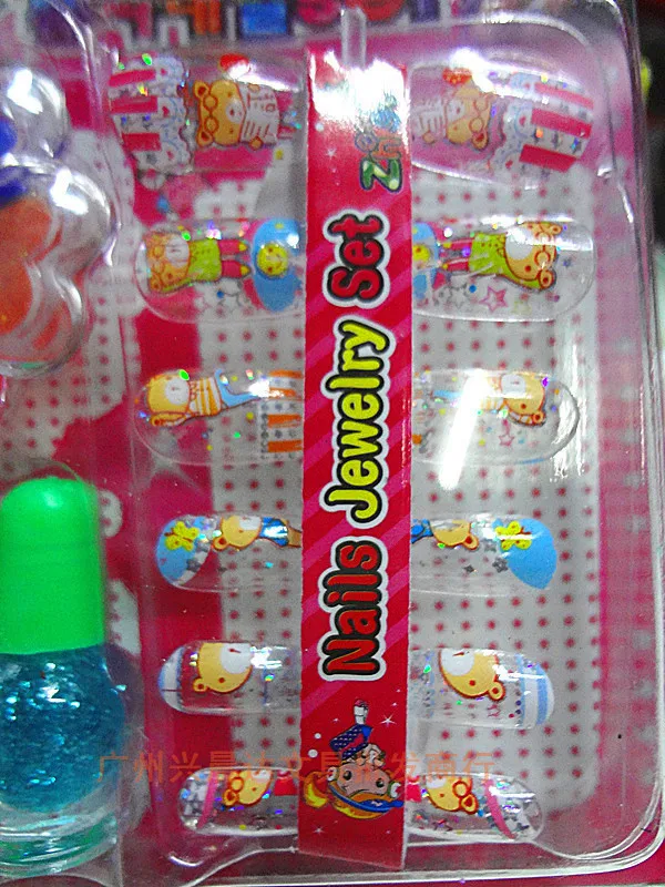Детский жакет из денима для девочки; детский маникюрный набор Южно-корейская наклейка для ногтей Детский жакет из денима для девочки; ногтей Стикеры s Набор для полировки ногтей 2000 клей Бумага ногтей шт