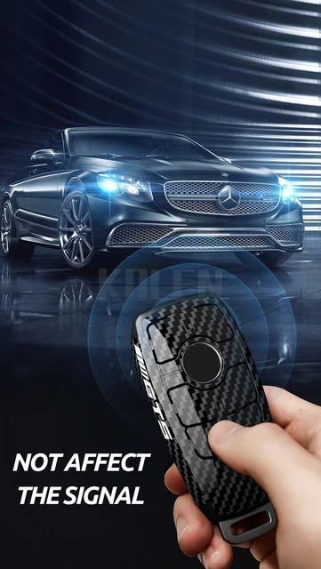 Funda de fibra de carbono ABS para llave de coche, carcasa Fob para  Mercedes Benz A, B, C, E, S, clase W204, W205, W212, W213, W176, GLC, CLA,  AMG, W177 - AliExpress