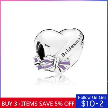 

CodeMonkey Bridesmaid Beads Fit Original Bracelet 100% Real 925 Sterling Silver Beads Making Fashion Jewelry For Female CMS337