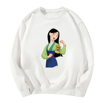 

Round Collar Feminism Casual Funny Gothic Oversize Sweatshirt Mulan Cute Long Sleeve Autumn Winter Hip Hop Punk толстовка