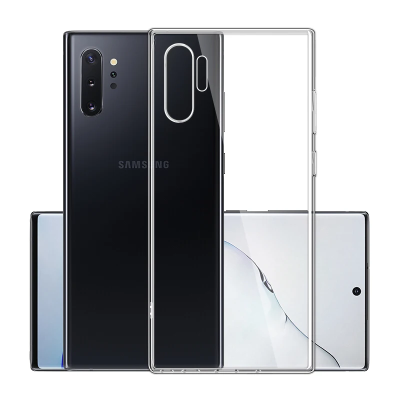 Чехол для Samsung Galaxy Note 10 Plus 20 ультрапрозрачный силиконовый чехол из ТПУ прозрачный