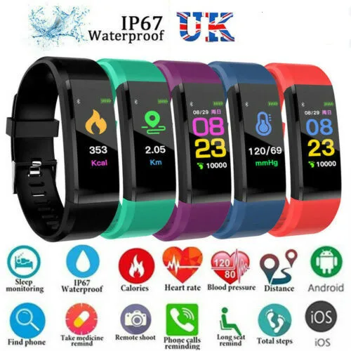 

Smart Watch Band Sport Fitness Activity Tracker Blood Pressure Watch Health Wristband For Kids Fit bit Android iOS