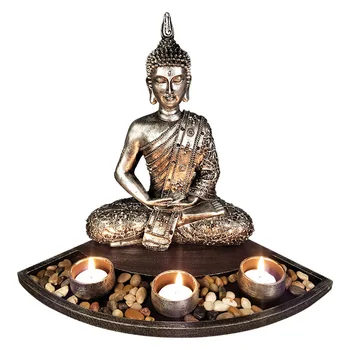 

Home Office Portable Candle Holder Ornament Gift Feng Shui Living Room Yoga Desktop Meditation Decor Buddha Statues Collectibles