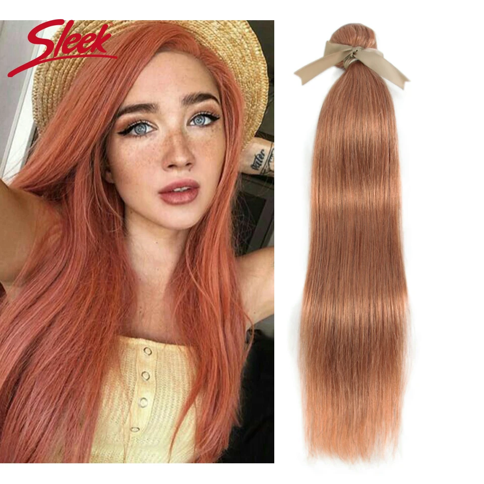 Malaysian Straight Hair Weave Bundles, Sleek Mink,