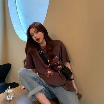 

NEW 2020 New Loose Interior Backing Shirt Cartoon Couple