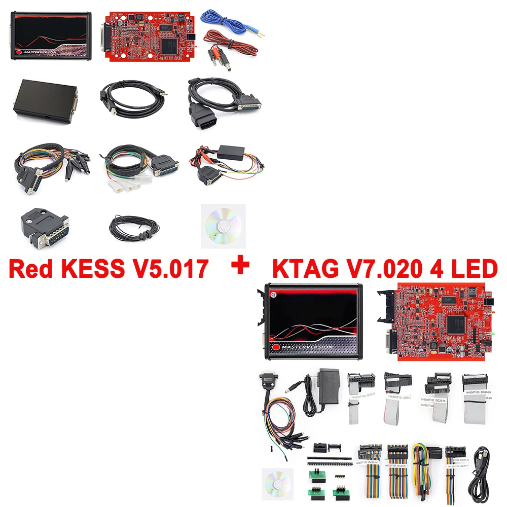 car battery trickle charger New 2.80 KESS KTAG EU Red KESS V5.017 K TAG V7.020 4 LED 2.25 Online OBD2 ECU Chip Tuning Tools KESS 5.017 K-TAG ECU Programmer car battery trickle charger Code Readers & Scanning Tools