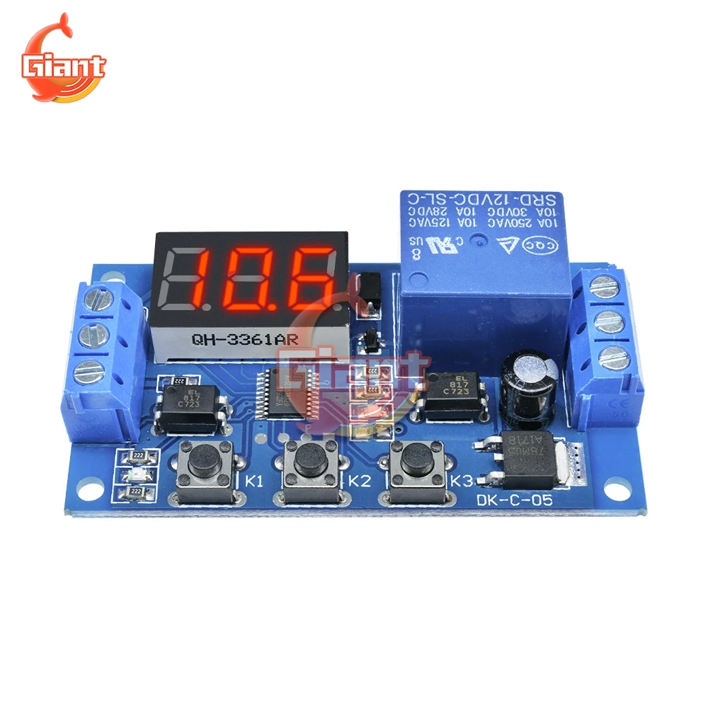 New LED Delay Timer Control Switch Relay Module Automation 24V with case 