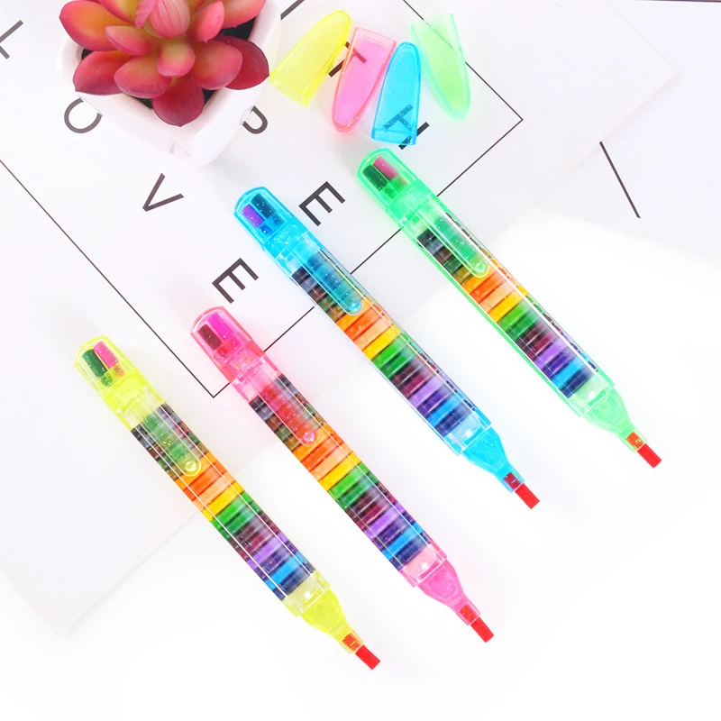 Creative 20colors Crayon Student Draw Color Pencil Multicolor Art Kawaii Writing Pen Kids Gift School Stationery Supplies Gifts альбом для раскрашивания 21х21 см 24 листа на кольцах природа draw creative