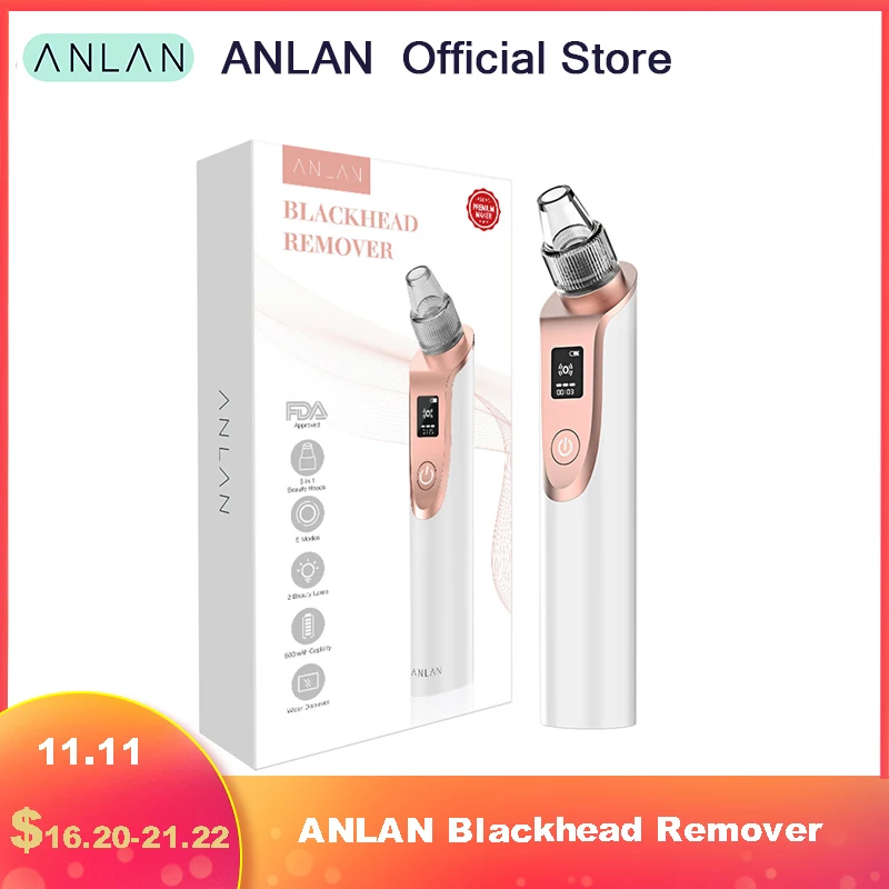 Billig ANLAN Mitesser Entferner Gesicht Sauber Poren Vakuum Akne Pickel Entfernung Vakuum Saug Gesichts Dermabrasion Werkzeug Maschine Hautpflege