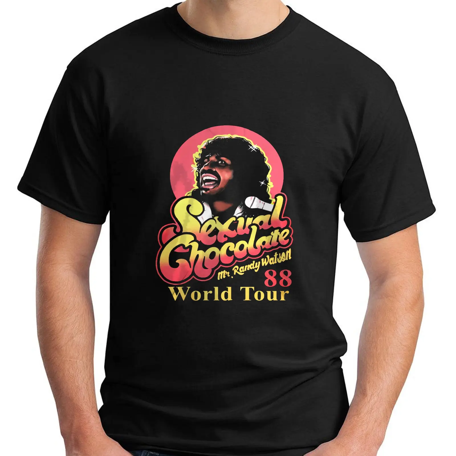 Сексуальная шоколадная 88 World Tour Mr Randy Watson Eddie Murphy Мужская черная футболка | одежда
