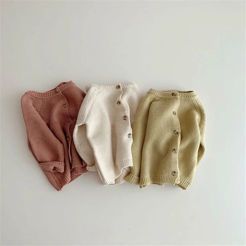 

MudiPanda 2020 Spring/Autumn Baby Sweater Sweet Color Infant Girls Knitwear Brief Baby Boys Sweaters