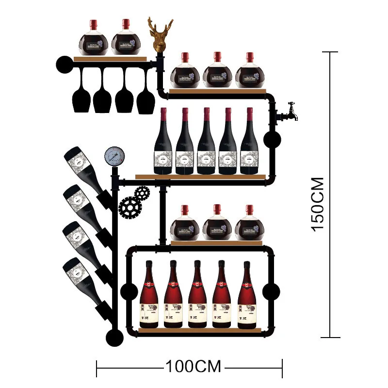 Minimalist Modern Wine Storage Display Elegant House Decor Wine Rack Bottle Display Stand Rack New Design Shelf CF