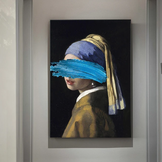 

Woman Canvas posters Fun Lips Pen Classical European Oil Paintings Figure Wall Art Prints and Posters Pictures Home Decor