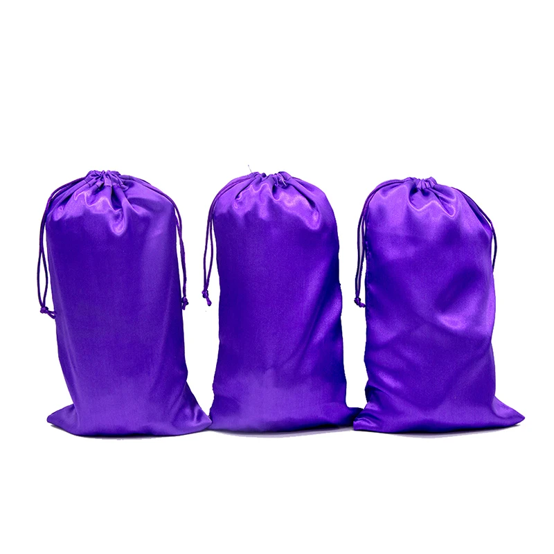 16 цветов 18x30 см пустой светильник розовый, розовый, ярко-розовый девственные волосы упаковка атласный Шелковый пакет подарок пряди для волос упаковка сумки - Цвет: Purple